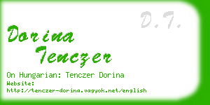 dorina tenczer business card